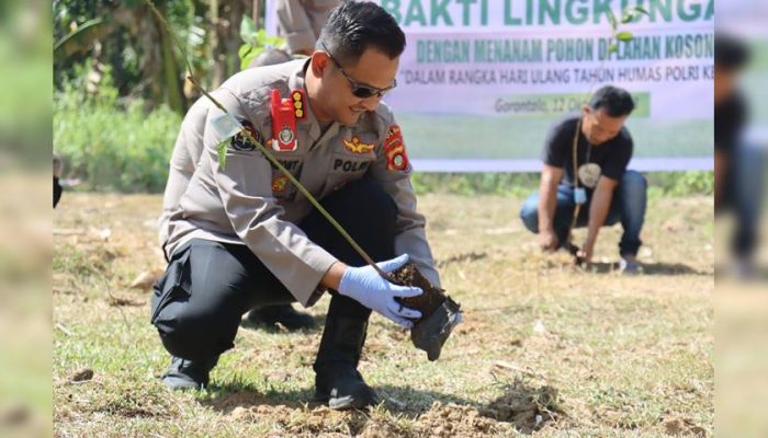 Jelang HUT ke-72, Humas Polda Gorontalo Gelar Penanaman Pohon di Bone Bolango