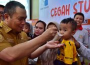 125 Anak Tengkes di Kabupaten Gorontalo Terima Makanan Tambahan