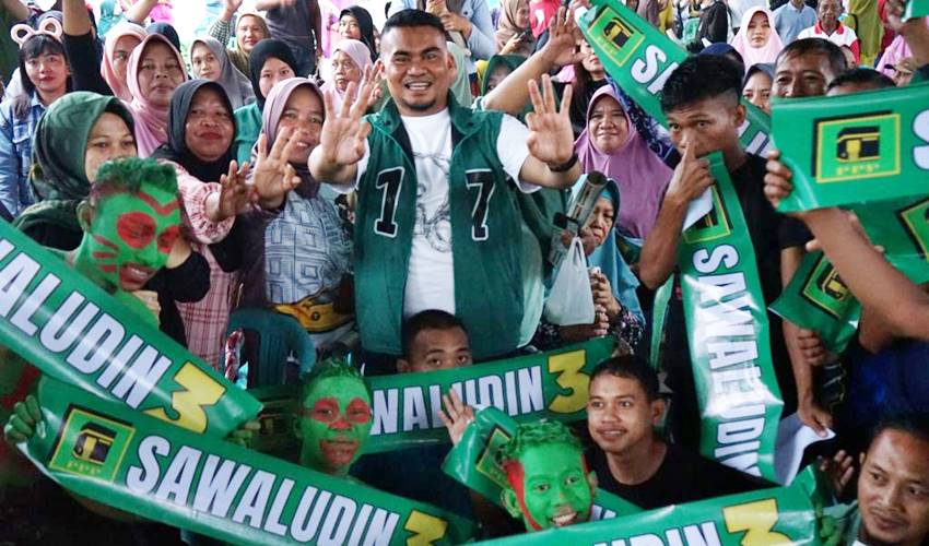 Kampanye di Dua Titik, Sawaludin Disambut Meriah Ratusan Warga 1