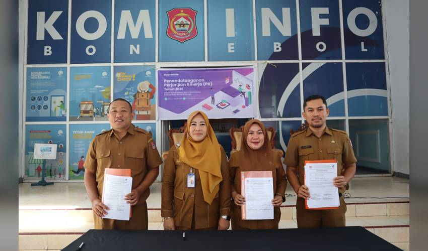 ASN Dinas Kominfo dan Persandian Bone Bolango Teken Perjanjian Kinerja 2024