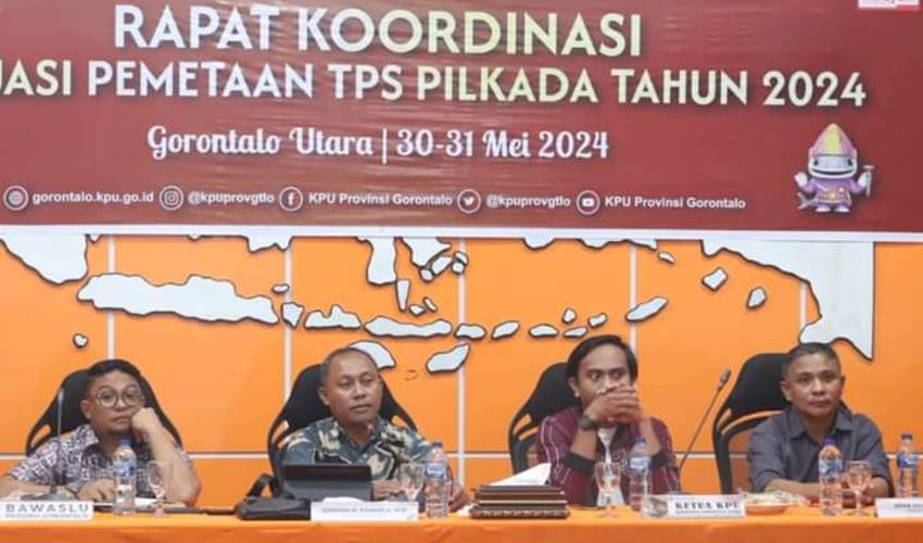 KPU Provinsi Gorontalo Gelar Rakor Pemetaan TPS Pilkada 2024