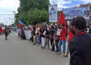 Sejumlah Warga Papua di Gorontalo Gelar Aksi di Depan UNG
