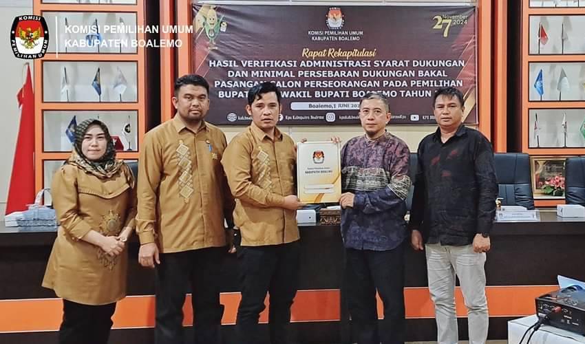 KPU Boalemo Terima Dokumen Perbaikan Syarat Dukungan Bapaslon Perseorangan