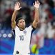 Gelandang Inggris, Jude Bellingham (c) AP Photo/Thanassis Stavrakis