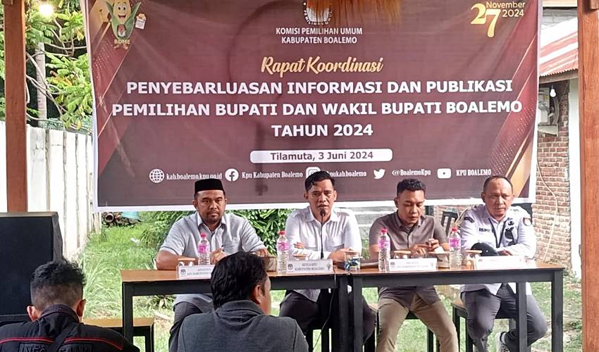 Sebar Luaskan Informasi Pilkada Serentak, KPU Boalemo Laksanakan Rakor dengan Media