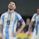 Ekspresi Lionel Messi pada laga Argentina vs Kanada di Copa America 2024 (c) AP Photo/Pamela Smith