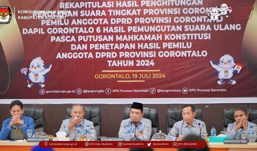Ketua KPU Boalemo Hadiri Pleno Rekapitulasi Perolehan Suara Hasil PSU