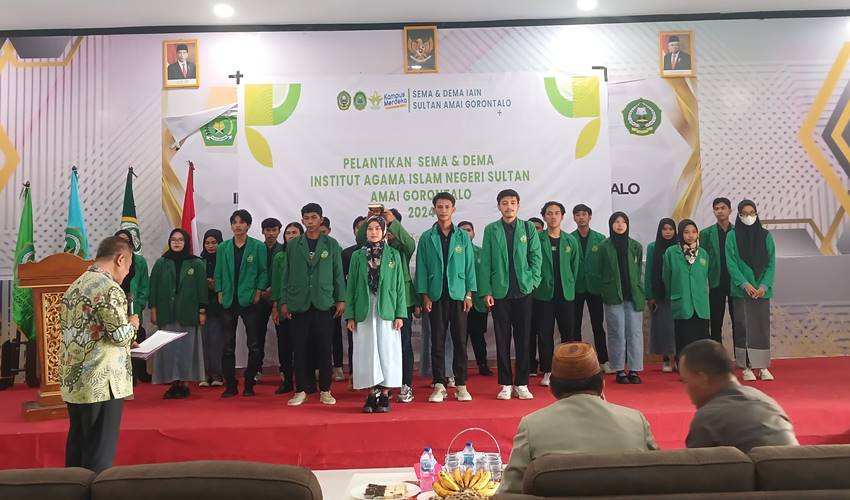 Pesan Rektor IAIN Sultan Amai Gorontalo usai Lantik Pengurus Ormawa