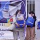 Warga korban banjir usai menikmati fasilitas laundry gratis yang disediakan Gobel Group.