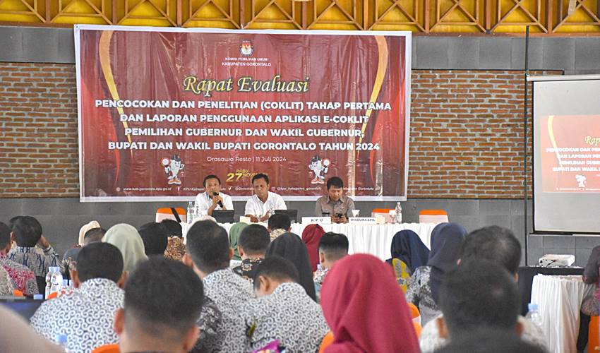 Progres Coklit Tahap Pertama di Kabupaten Gorontalo Dievaluasi