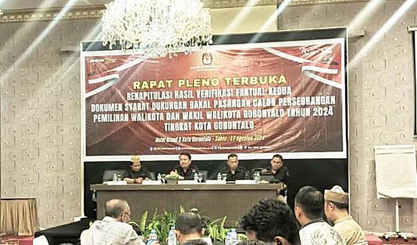 KPU Kota Gorontalo Gelar Rapat Pleno Hasil Verifikasi Faktual Kedua