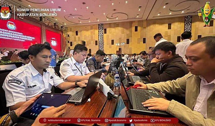 Komisioner KPU Boalemo Ikuti Rakor Analisa Data Ganda dan Invalid