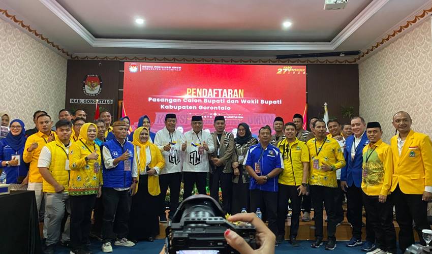 Pilkada Kabgor_ Bakal Paslon Hendra-Warsito jadi Pendaftar Terakhir