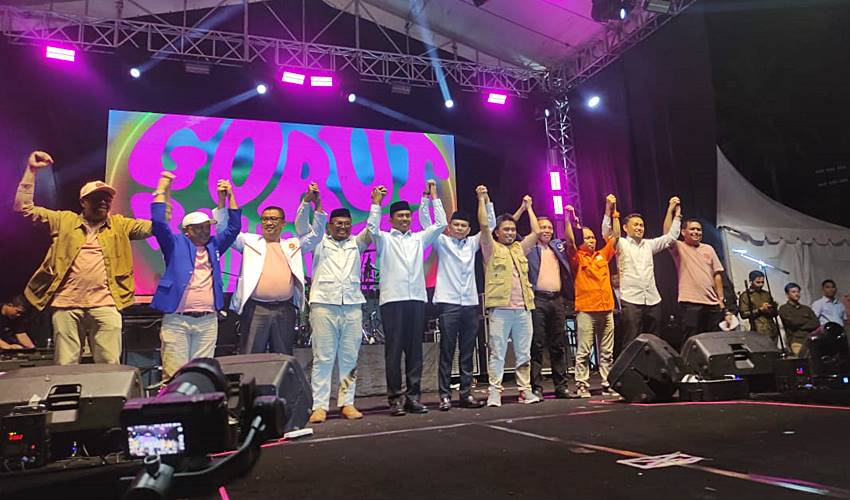 Roni-Ramdhan Deklarasi Sebagai Peserta Pilkada Gorut, Diusung dan Didukung 8 Parpol