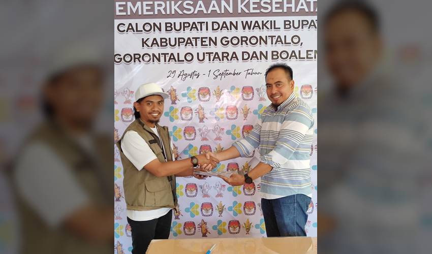 KPU Gorut Terima Hasil Tes Kesehatan bakal Paslon