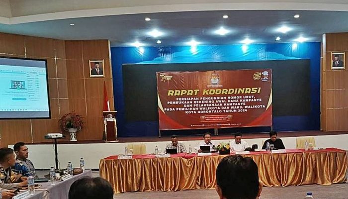 KPU Kota Gorontalo Gelar Rakor, Bahas Pengundian Nomor Urut Paslon dan Kampanye