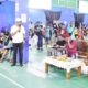 Pj Wali Kota Gorontalo, Ismail Madjid ketika memberikan sambutan pada pembukaan kegiatan open tournament Badminton Smart City, Ahad (17/11/2024). (Foto: Prokopim)