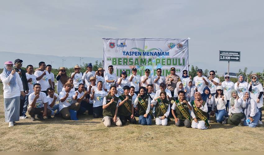 Bareng TASPEN, Pemkab Gorontalo Tanam 300 Bibit Pohon di Pesisir Danau Limboto