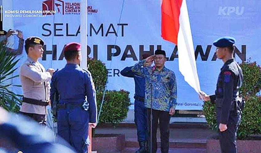 KPU Provinsi Gorontalo Gelar Upacara, Peringati Hari Pahlawan 10 November