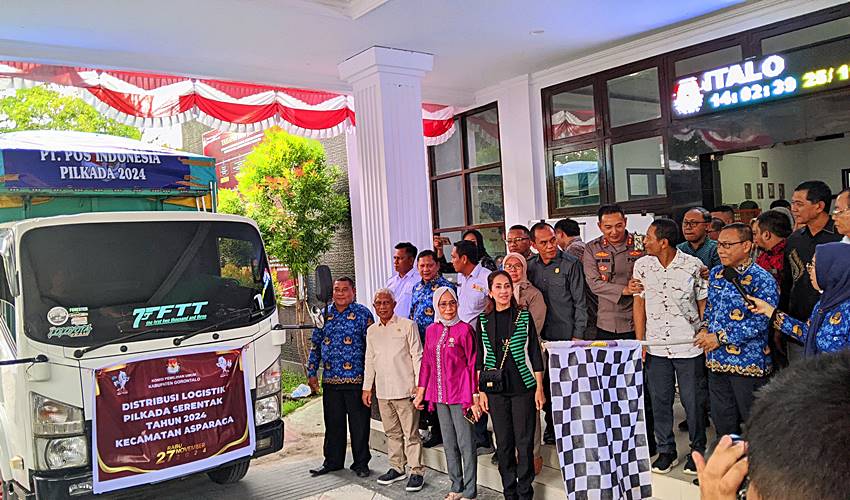Ketua DPRD Kabgor Hadiri Pendistribusian Logistik Pilkada