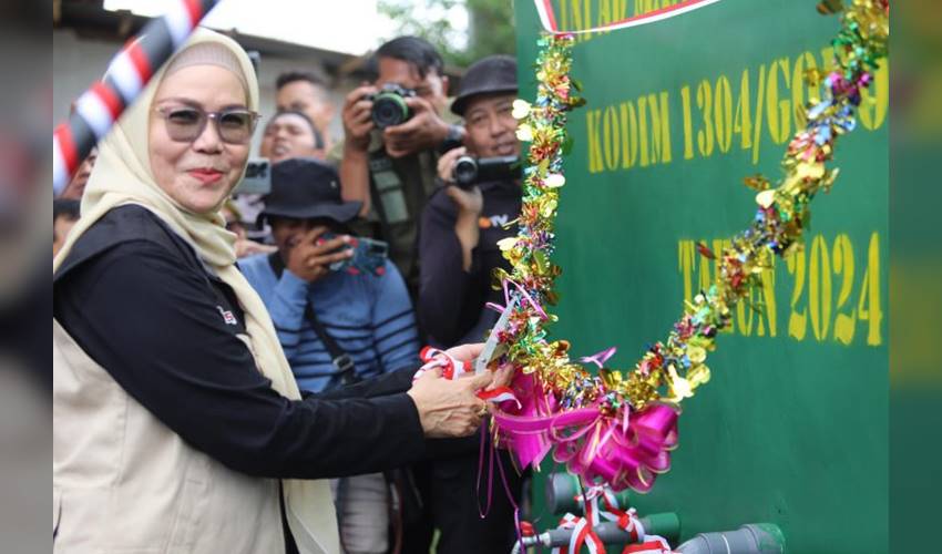 1.445 Warga Bone Bolango Nikmati Air Bersih Dari Program TMMD