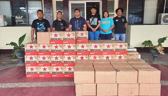 Gelar Operasi Pekat, Polresta Gorontalo Kota Sita Ribuan Botol Miras