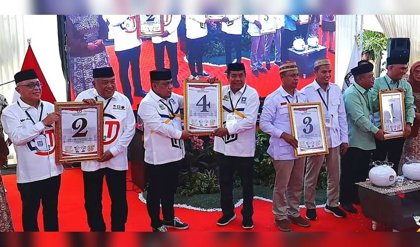 KPU Kabupaten Gorontalo Resmi Tetapkan Nomor Urut Paslon