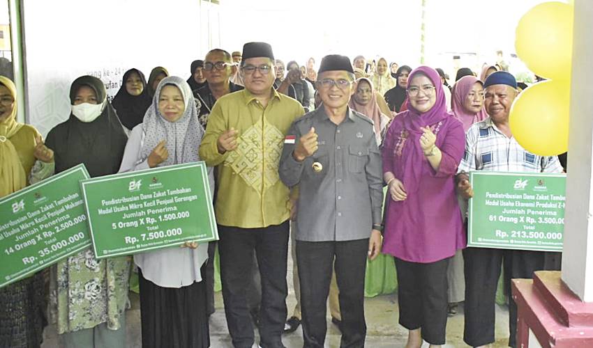 80 Pelaku Usaha Kecipratan Bantuan Modal dari BAZNAS Kota Gorontalo