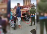 Seruduk Truk Gandeng Tengah Terparkir, Pengendara Motor Matic Tewas