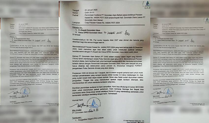 Tindak Lanjuti Putusan MA, PT. GAB akan Temui Pj Bupati dan Pimpinan Dekab Gorut - Komunikasi