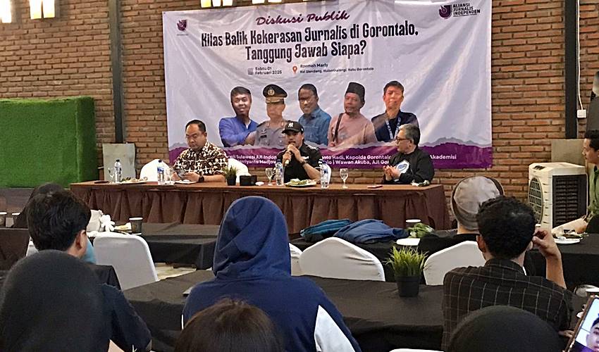 Gelar Diskusi Publik, AJI Gorontalo Desak Penghentian Kekerasan Terhadap Jurnalis