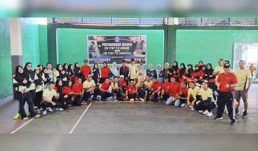 Gelar Pertandingan Eksebisi Tenis, Cara PTWP PTA Gorontalo dan Manado Perkuat Silaturahmi