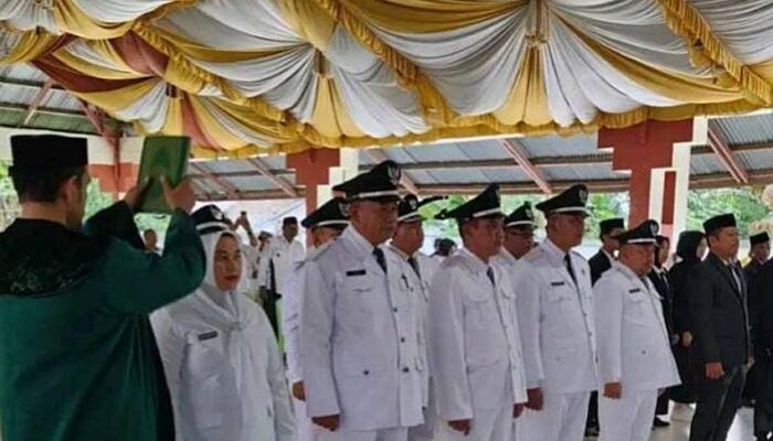 Lantik 9 Pj Kades dan PAW BPD, Lahmuddin Ingatkan Transparansi Pengelolaan Keuangan