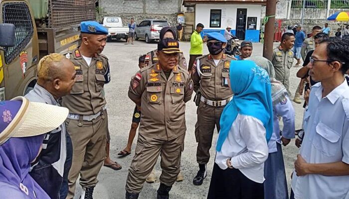 Satpol PP Provinsi Gorontalo Kawal Penataan Pasar Ikan PPI Tenda