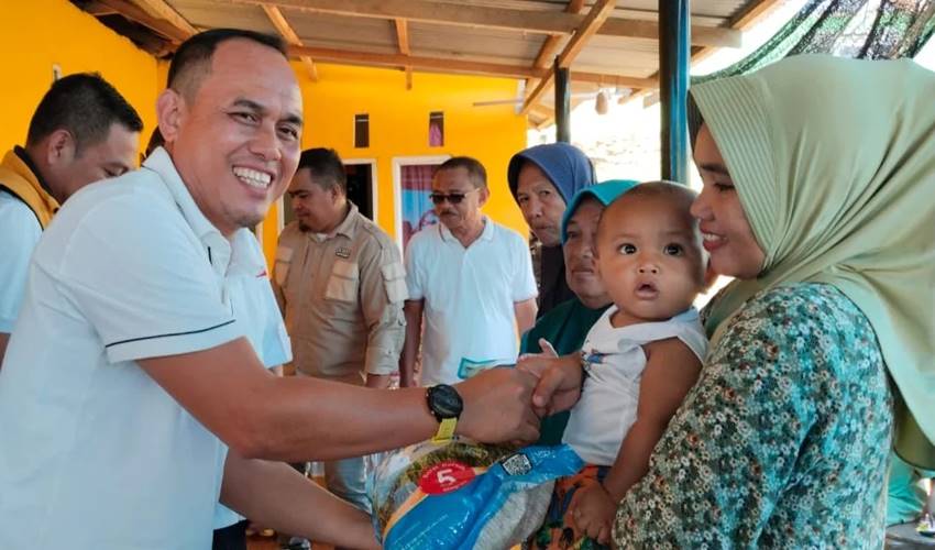 Bantu Warga Tertimpa Bencana di Telaga Biru, Ketua DPRD Kabgor Ucapkan Terima Kasih ke RH