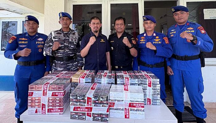 Polairud Gorontalo Gagalkan Penyelundupan Rokok Ilegal