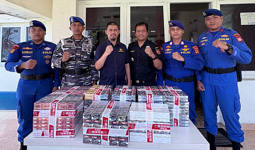 Polairud Gorontalo Gagalkan Penyelundupan Rokok Ilegal