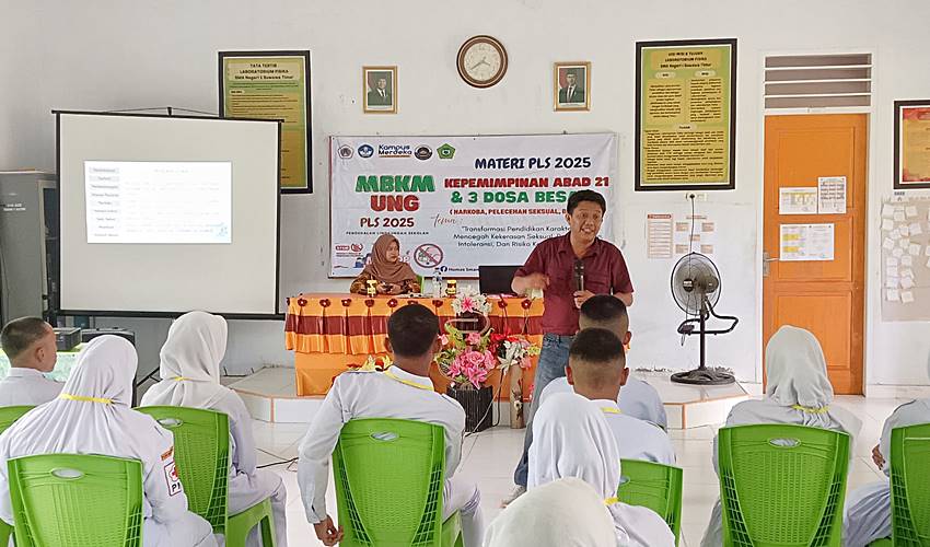 Mahasiswa PMS-UNG Edukasi Soal Bahaya Narkoba, Bullying dan Pelecehan Seksual di di Sekolah