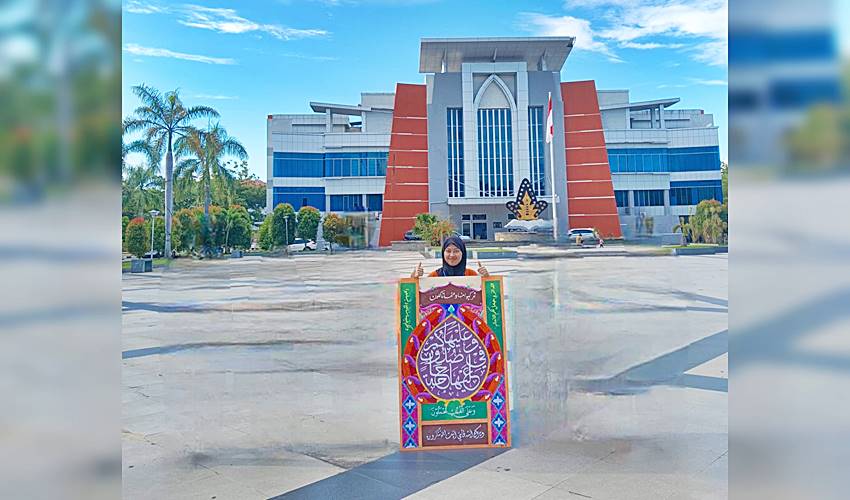 Safna Rusdi Sukses Bawa Pulang Juara I Lomba Kaligrafi di MTQ Tingkat Universitas