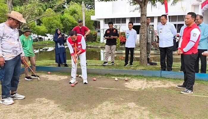 Gubernur Gusnar Resmi Buka Turnamen Gateball Antar OPD: Kolaborasi dan Sportivitas Warnai HUT ke-80 RI