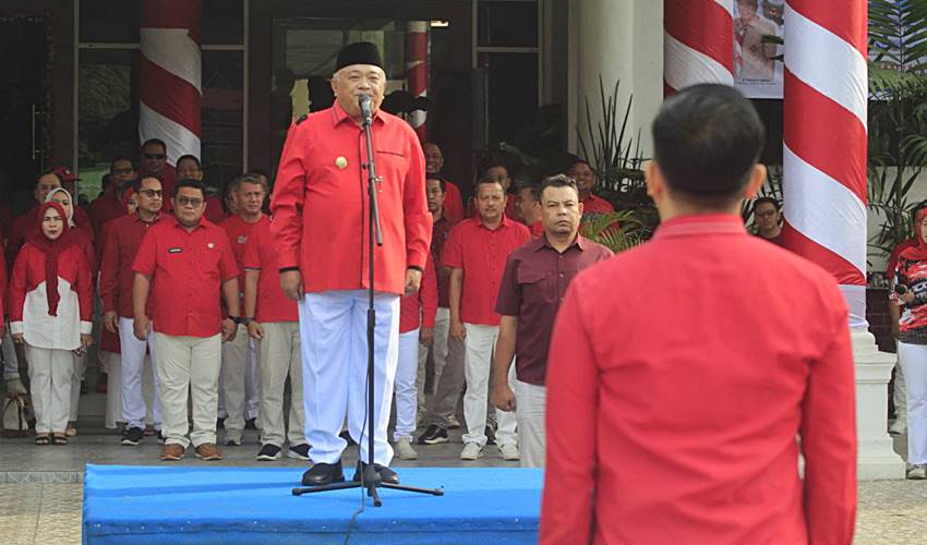 ASN Pemkab Gorontalo Tunjukkan Semangat Nasionalisme di Apel Semarak HUT ke-80 RI