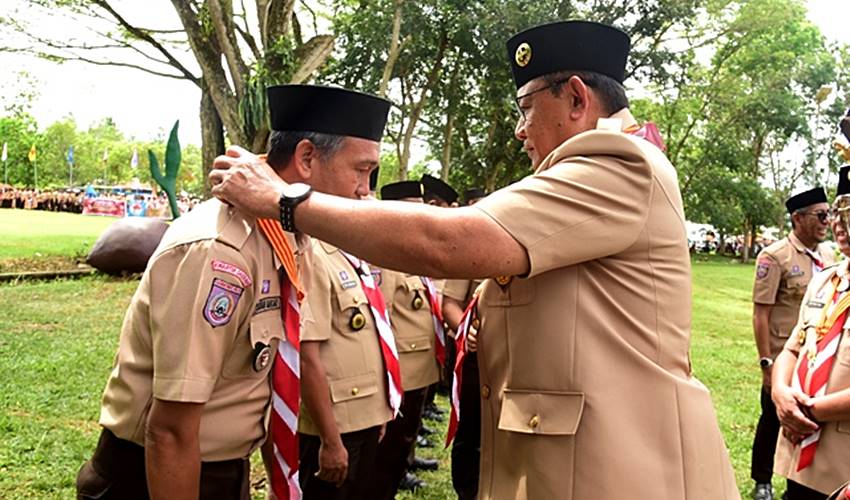 Pramuka Harus jadi Wadah Pembinaan Karakter, Penegasan Gubernur Gusnar di Kemah Bakti Restorasi