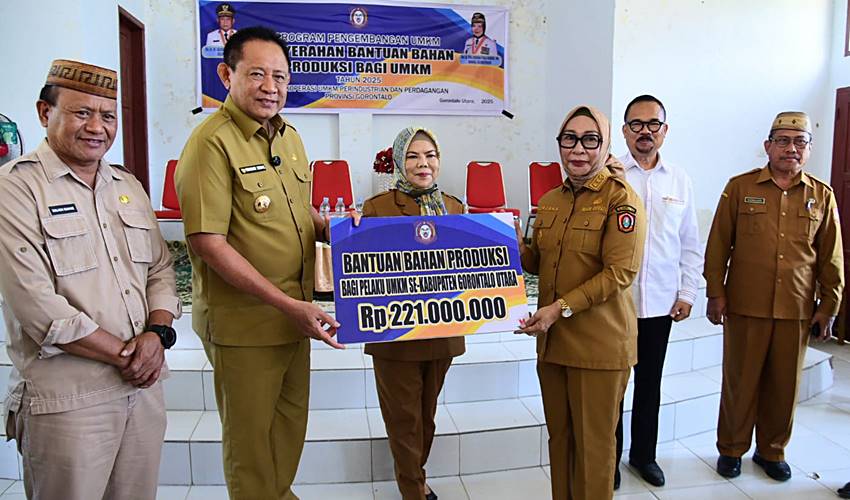 UMKM di Gorut dapat Bantuan Modal Usaha dari Pemprov, Nilainya Capai Rp. 221 Juta