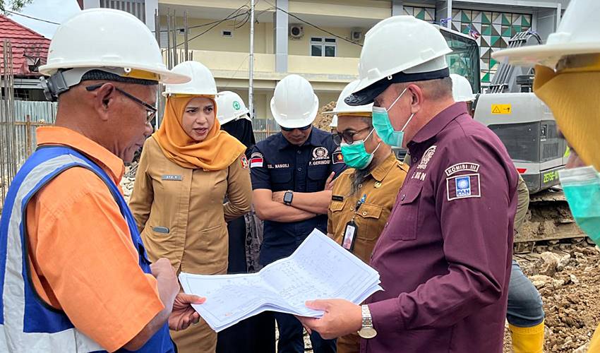 Komisi lll DPRD Kabgor Minta Proyek Pembangunan Tiga Gedung RSUD Dunda Digenjot