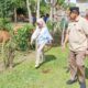 Gubernur Gorontalo, Gusnar Ismail ketika meninjau sapi yang diberikan kepada warga yang ada di tiga kecamatan di Kabupaten Gorontalo.