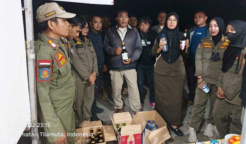Razia yang digelar Satpol PP Provinsi Gorontalo dan Kabupaten Boalemo.