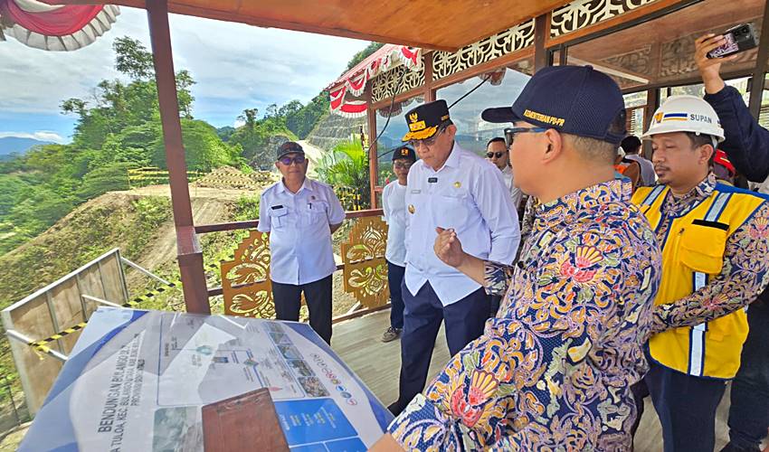 Progres Pekerjaan PSN Bendungan Bulango Ulu Sudah 90 Persen