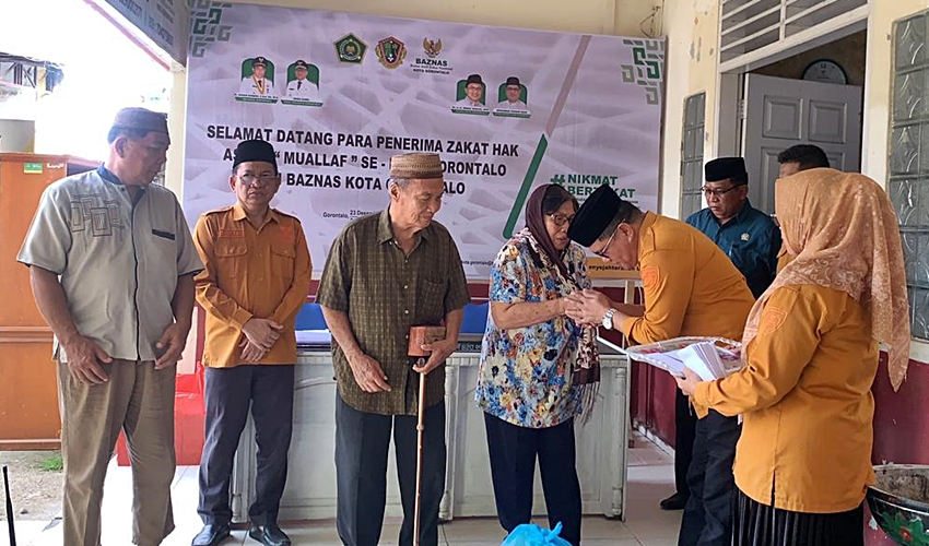 514 Mualaf di Kota Gorontalo Terima Bantuan Bahan Pokok dari BAZNAS