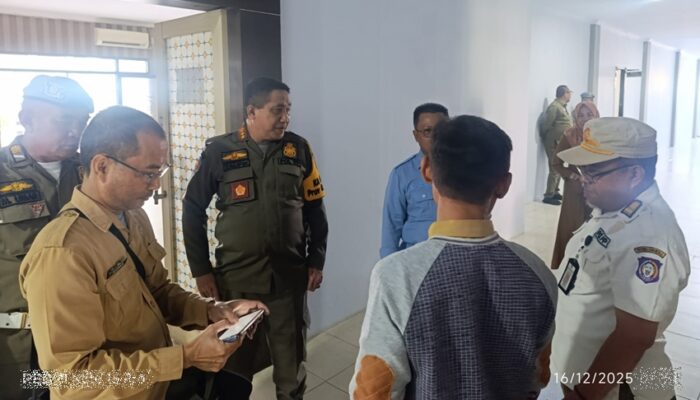 Bareng Inspektorat dan BKD, Satpol PP Provinsi Gorontalo Sidak Kehadiran ASN di Sejumlah OPD