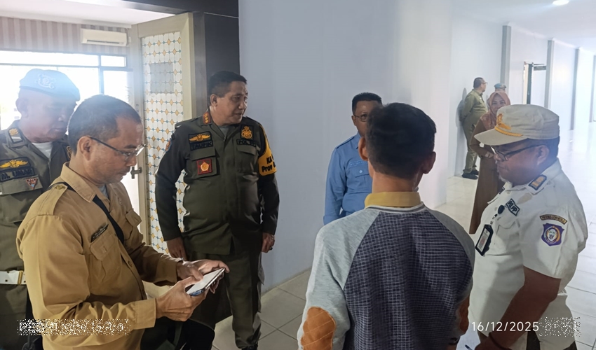 Bareng Inspektorat dan BKD, Satpol PP Provinsi Gorontalo Sidak Kehadiran ASN di Sejumlah OPD